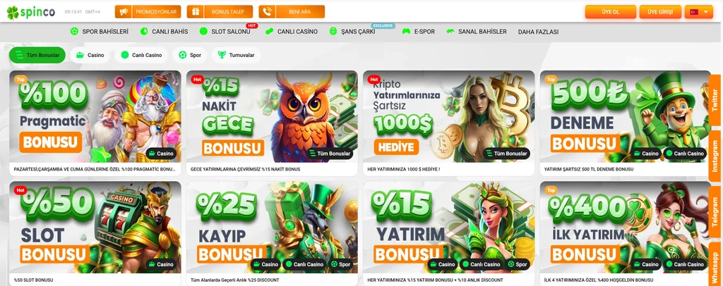 Spinco Bonusları